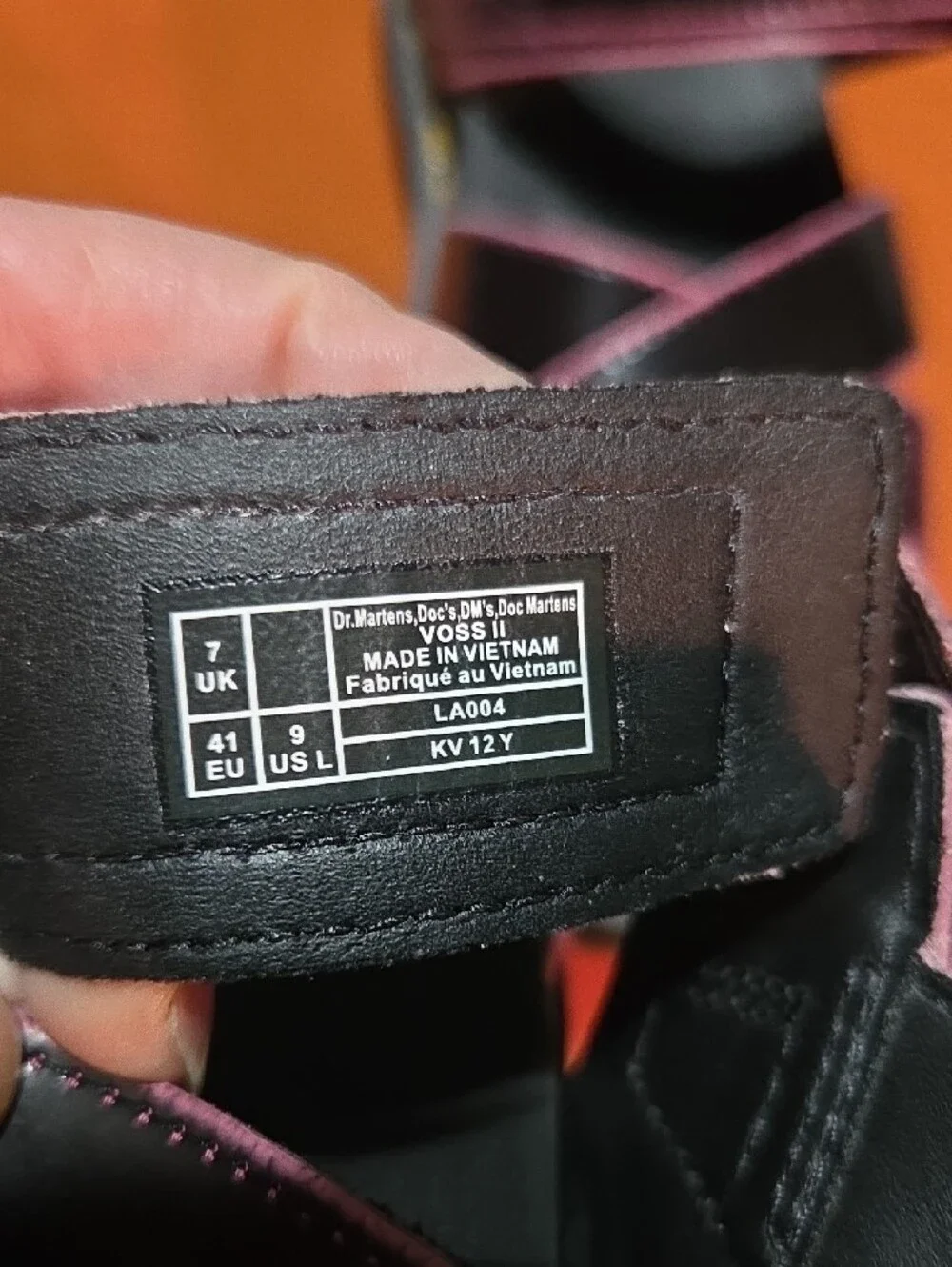 Dr. Martens Voss II Two Tone Vegan Rub Off Sandals - Black/Pink